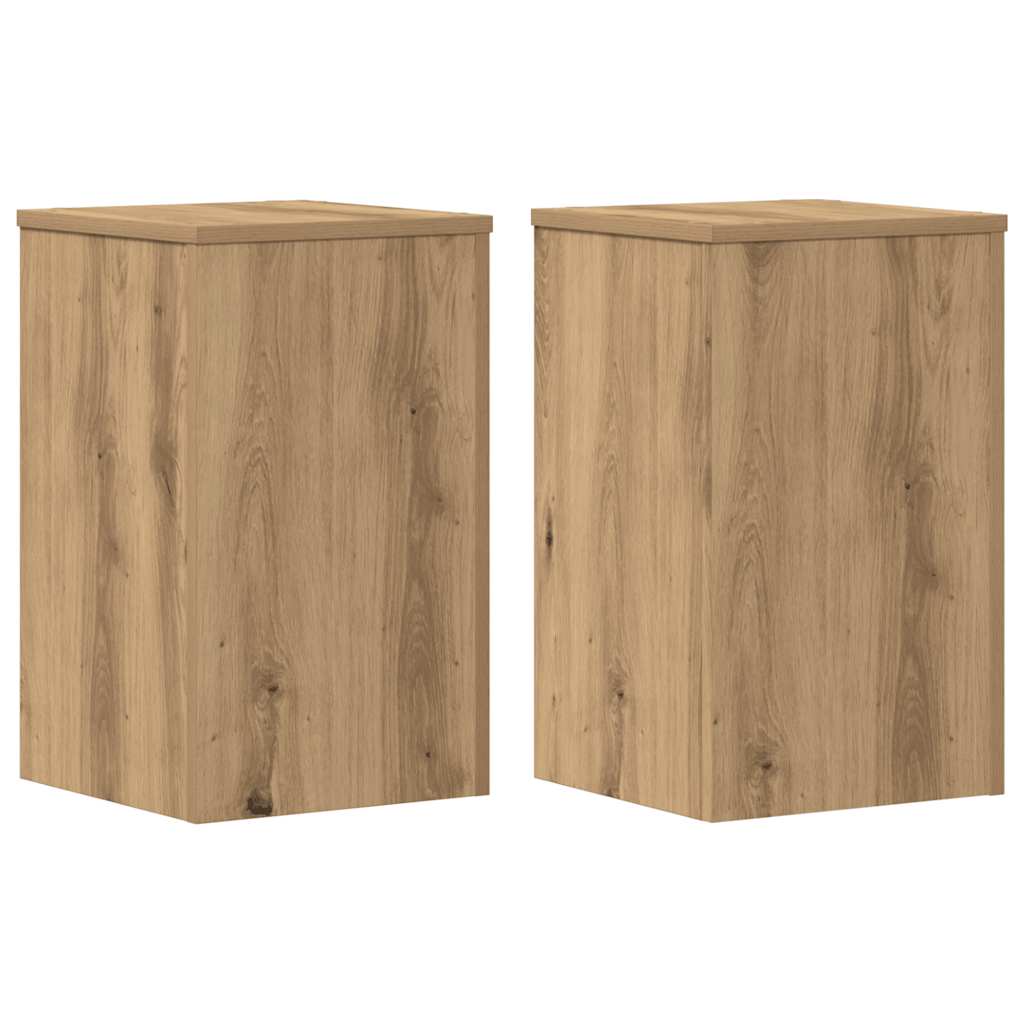 Stovai augalams, 2vnt., artisano ąžuolo, 30x30x50cm, mediena Stovai augalams, 2vnt., artisano ąžuolo, 30x30x50cm, mediena - Image 3