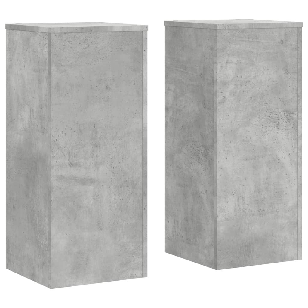 Stovai augalams, 2vnt., betono, 30x30x70cm, apdirbta mediena Stovai augalams, 2vnt., betono, 30x30x70cm, apdirbta mediena - Image 4