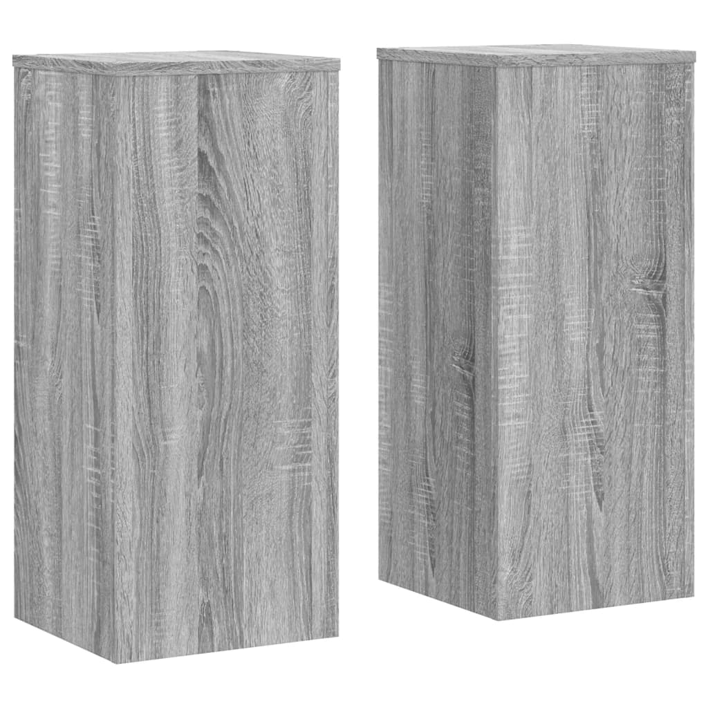 Stovai augalams, 2vnt., pilki ąžuolo, 30x30x70cm, mediena Stovai augalams, 2vnt., pilki ąžuolo, 30x30x70cm, mediena - Image 4