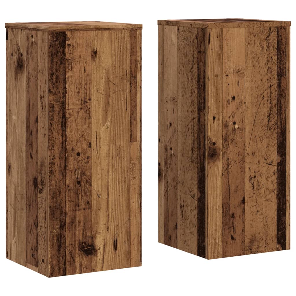 Stovai augalams, 2vnt., sendintos medienos, 30x30x70cm, mediena Stovai augalams, 2vnt., sendintos medienos, 30x30x70cm, mediena - Image 3