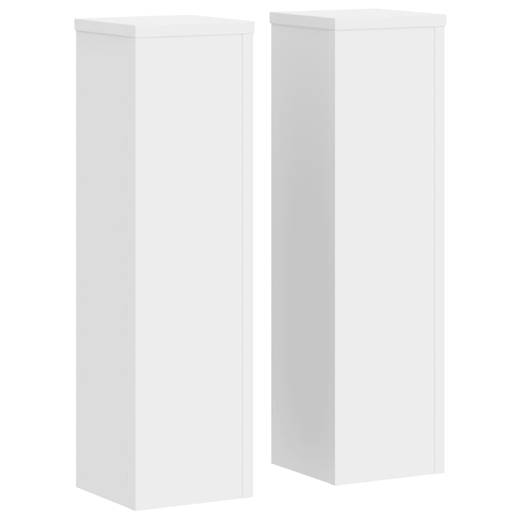 Stovai augalams, 2vnt., balti, 17x17x60cm, apdirbta mediena Stovai augalams, 2vnt., balti, 17x17x60cm, apdirbta mediena - Image 4