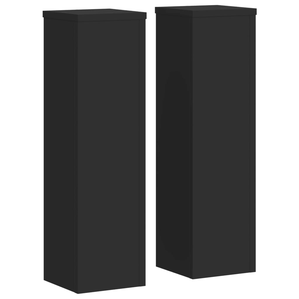 Stovai augalams, 2vnt., juodi, 17x17x60cm, apdirbta mediena Stovai augalams, 2vnt., juodi, 17x17x60cm, apdirbta mediena - Image 4