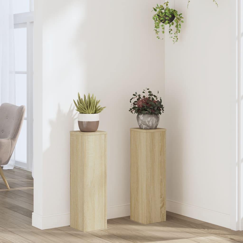 Stovai augalams, 2vnt., ąžuolo, 17x17x60cm, apdirbta mediena Stovai augalams, 2vnt., ąžuolo, 17x17x60cm, apdirbta mediena - Image 3