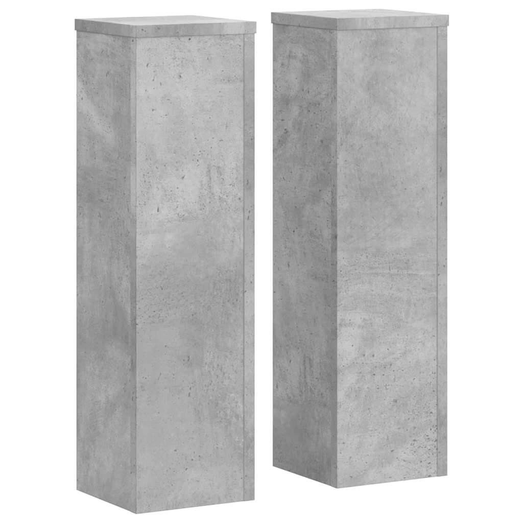 Stovai augalams, 2vnt., betono, 17x17x60cm, apdirbta mediena Stovai augalams, 2vnt., betono, 17x17x60cm, apdirbta mediena - Image 4