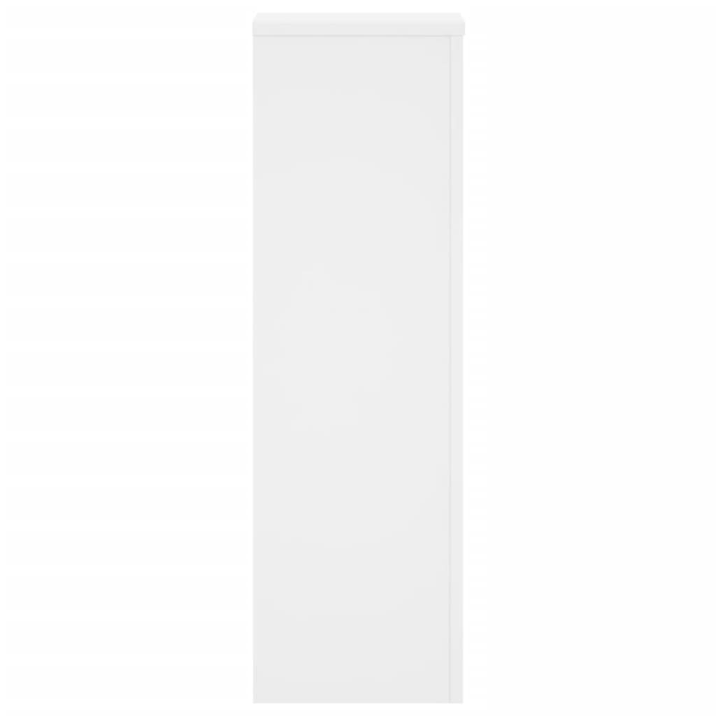 Stovai augalams, 2vnt., balti, 25x25x80cm, apdirbta mediena Stovai augalams, 2vnt., balti, 25x25x80cm, apdirbta mediena - Image 8