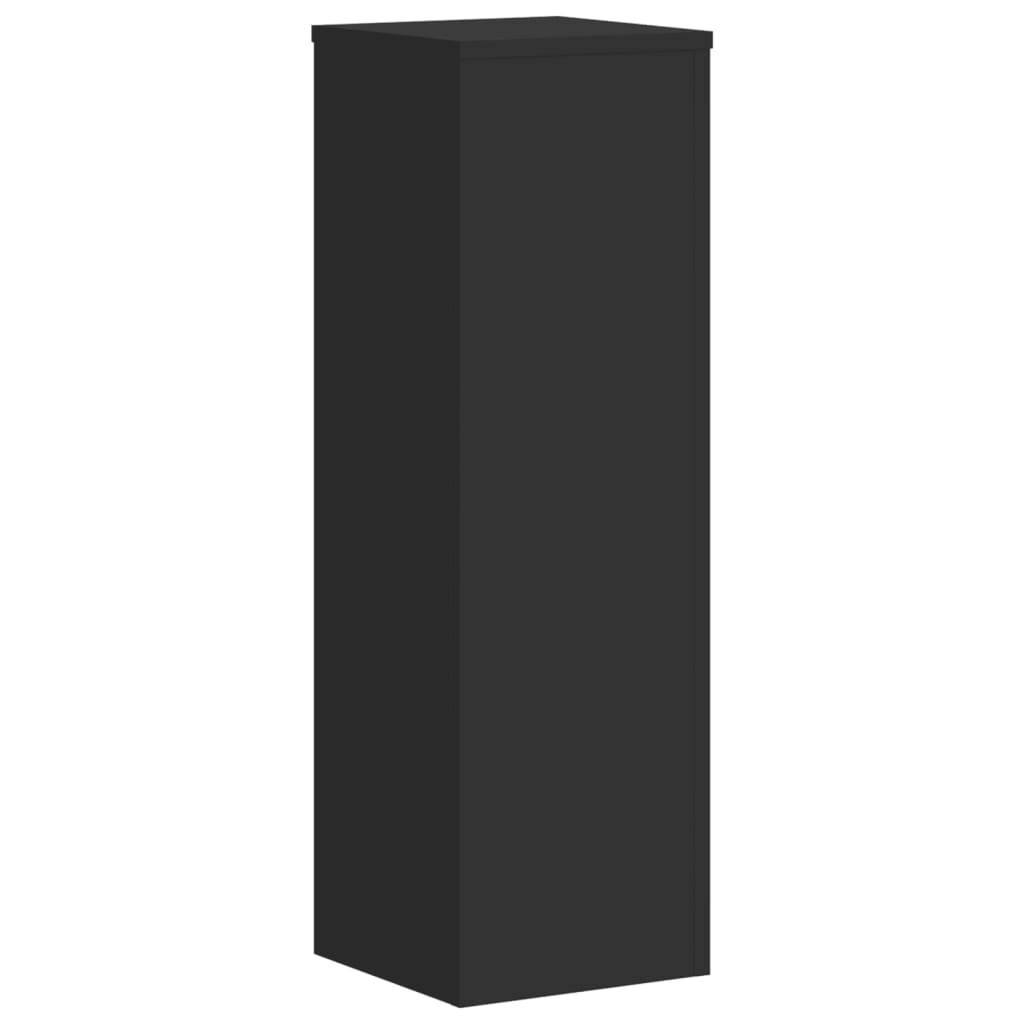 Stovai augalams, 2vnt., juodi, 25x25x80cm, apdirbta mediena Stovai augalams, 2vnt., juodi, 25x25x80cm, apdirbta mediena - Image 7
