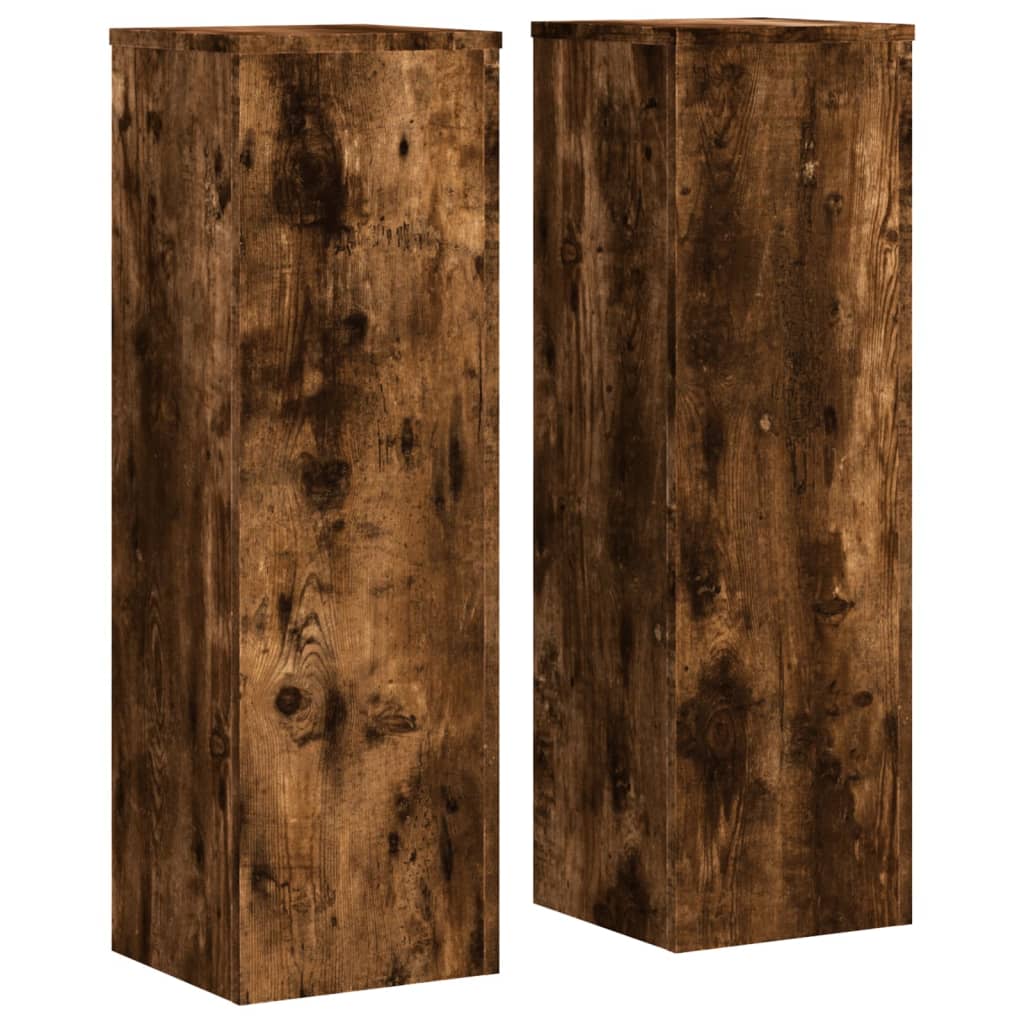 Stovai augalams, 2vnt., dūminiai, 25x25x80cm, apdirbta mediena Stovai augalams, 2vnt., dūminiai, 25x25x80cm, apdirbta mediena - Image 3