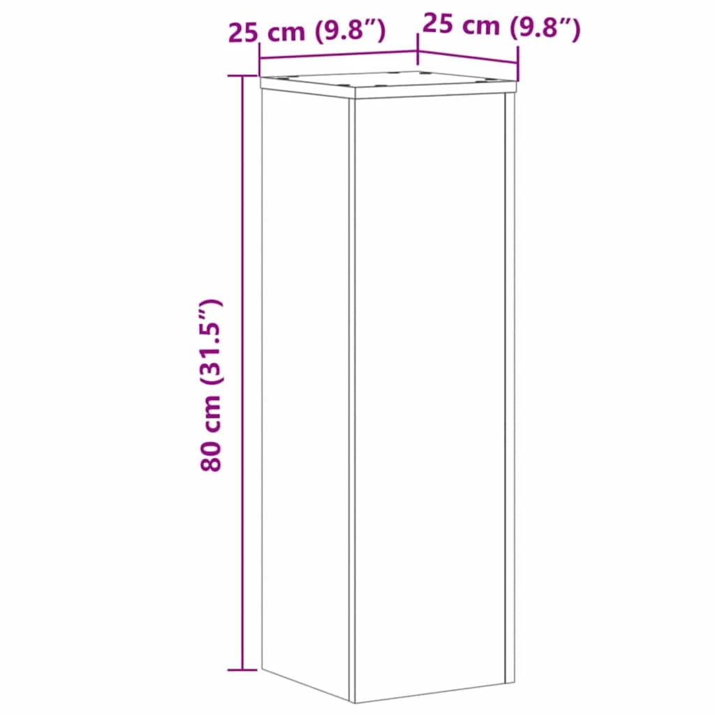 Stovai augalams, 2vnt., artisano ąžuolo, 25x25x80cm, mediena Stovai augalams, 2vnt., artisano ąžuolo, 25x25x80cm, mediena - Image 11