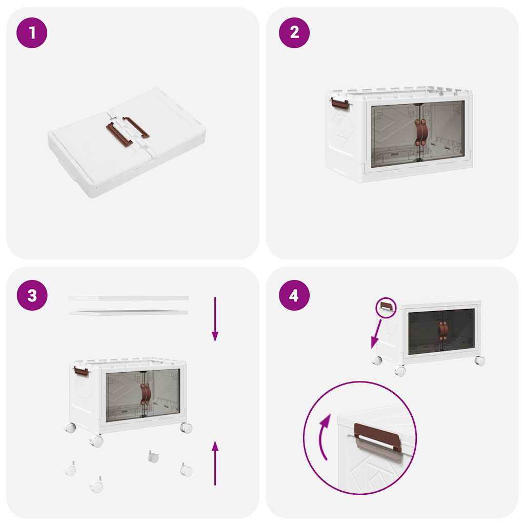 Sukraunama daiktadėžė su ratukais, 28 L ,48,5×29,5x33cm Sukraunama daiktadėžė su ratukais, 28 L ,48,5x29,5x33cm - Image 8
