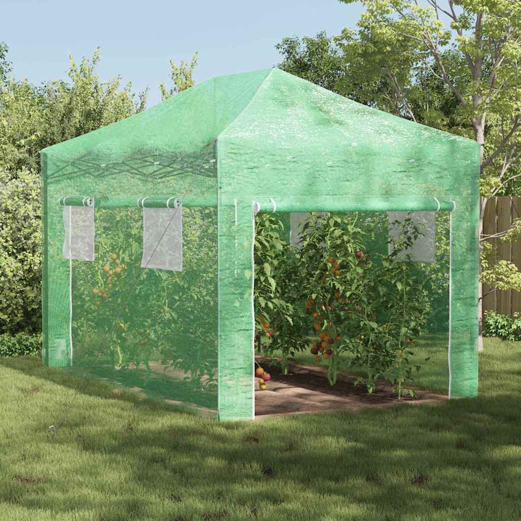 Šiltnamis su išskleidžiamu rėmu Žalia 280 x 410 x 315 cm Šiltnamis su išskleidžiamu rėmu Žalia 280 x 410 x 315 cm - Image 2