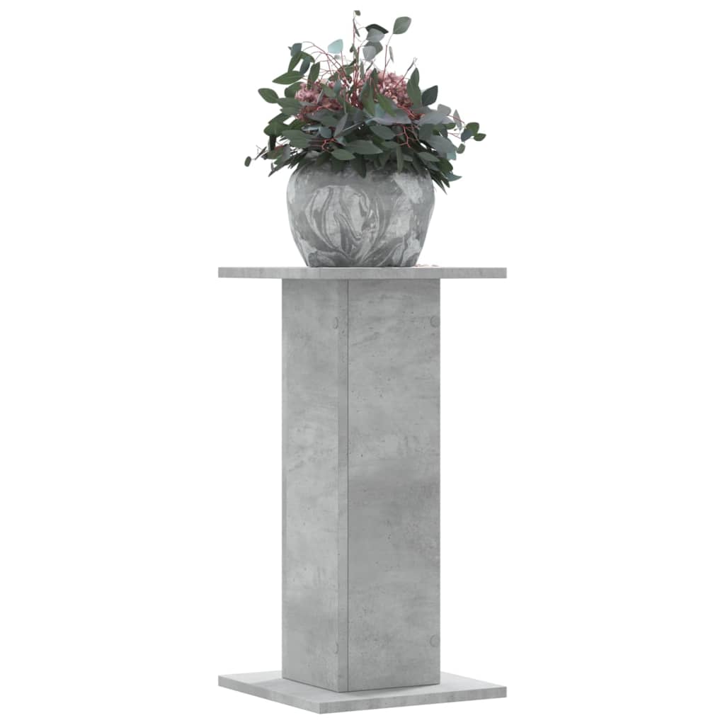 Stovai augalams, 2vnt., betono, 30x30x60cm, apdirbta mediena Stovai augalams, 2vnt., betono, 30x30x60cm, apdirbta mediena - Image 2