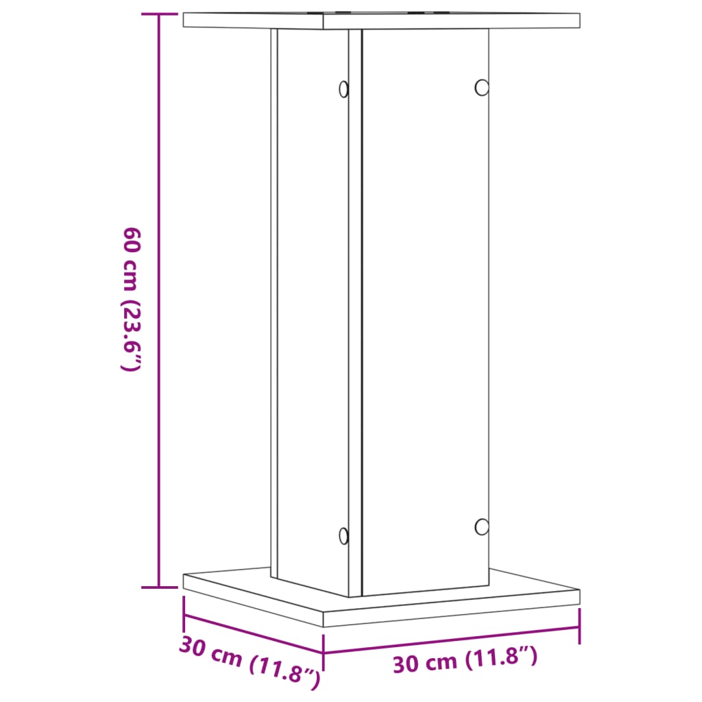 Stovai augalams, 2vnt., artisano ąžuolo, 30x30x60cm, mediena Stovai augalams, 2vnt., artisano ąžuolo, 30x30x60cm, mediena - Image 11