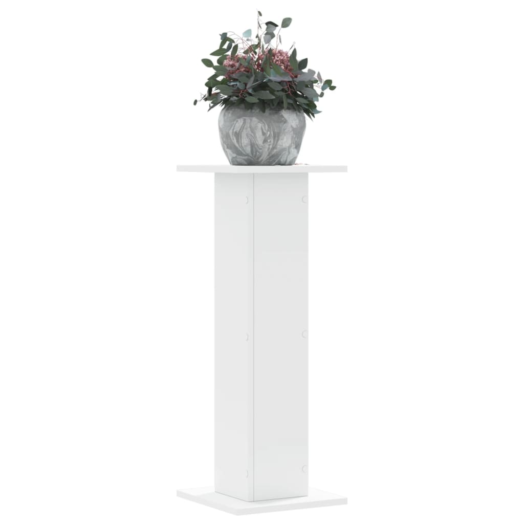 Stovai augalams, 2vnt., balti, 30x30x80cm, apdirbta mediena Stovai augalams, 2vnt., balti, 30x30x80cm, apdirbta mediena - Image 2