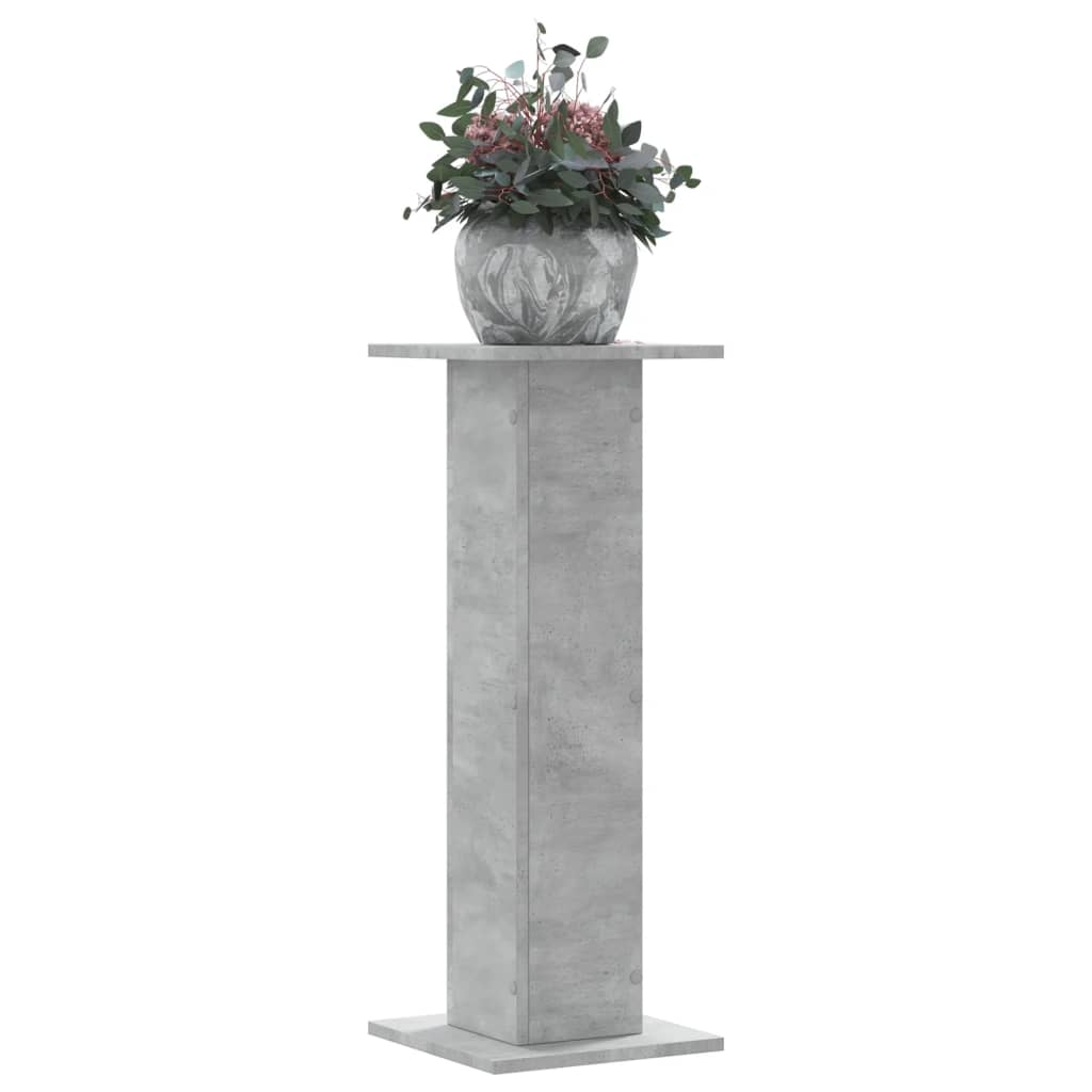 Stovai augalams, 2vnt., betono, 30x30x80cm, apdirbta mediena Stovai augalams, 2vnt., betono, 30x30x80cm, apdirbta mediena - Image 2