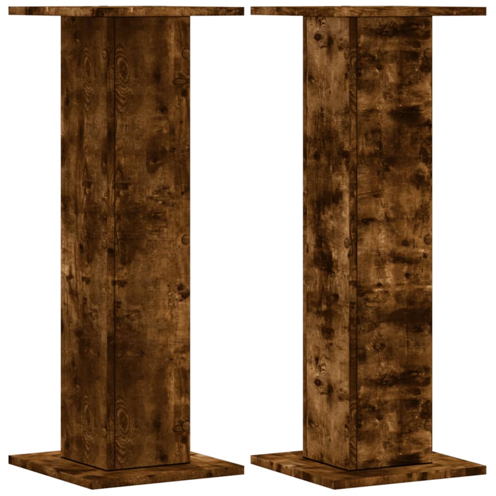 Stovai augalams, 2vnt., dūminiai, 30x30x80cm, apdirbta mediena Stovai augalams, 2vnt., dūminiai, 30x30x80cm, apdirbta mediena - Image 3