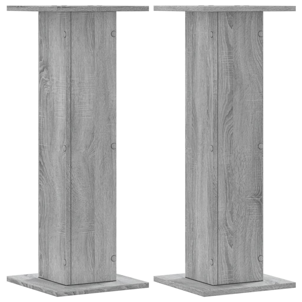 Stovai augalams, 2vnt., pilki ąžuolo, 30x30x80cm, mediena Stovai augalams, 2vnt., pilki ąžuolo, 30x30x80cm, mediena - Image 3
