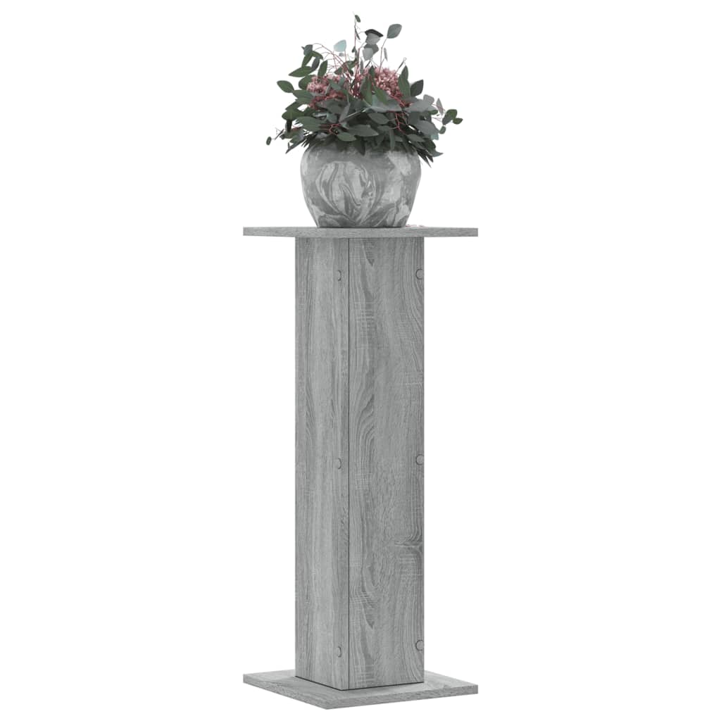 Stovai augalams, 2vnt., pilki ąžuolo, 30x30x80cm, mediena Stovai augalams, 2vnt., pilki ąžuolo, 30x30x80cm, mediena - Image 2
