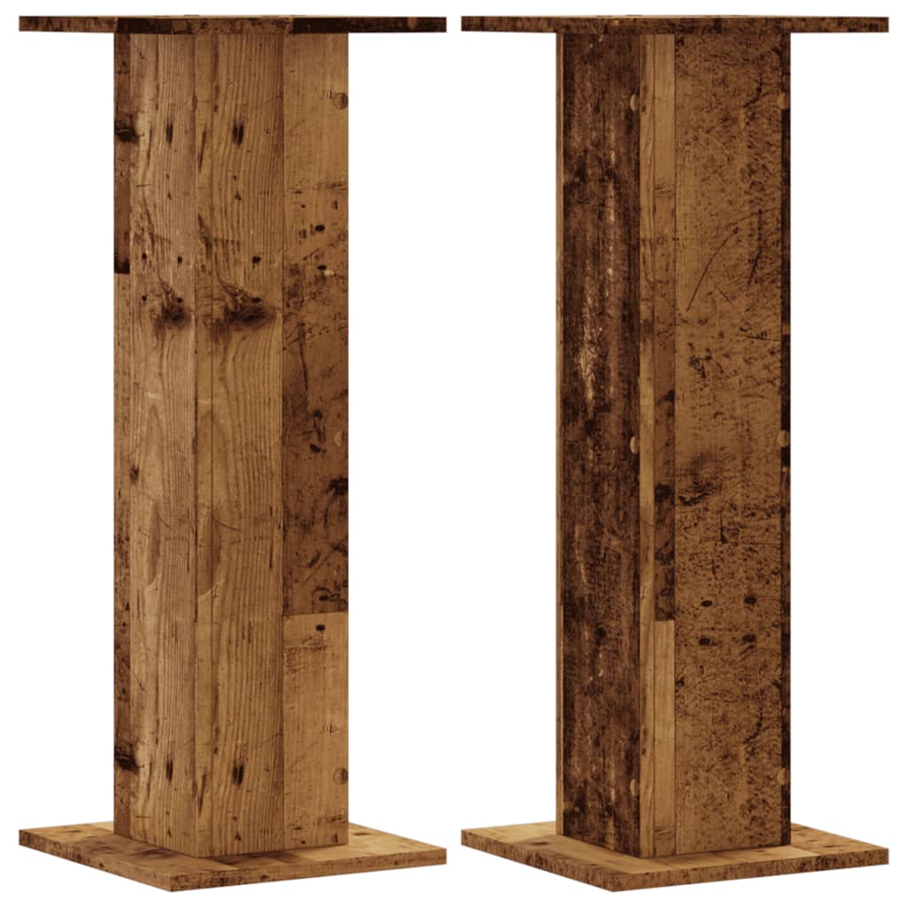 Stovai augalams, 2vnt., sendintos medienos, 30x30x80cm, mediena Stovai augalams, 2vnt., sendintos medienos, 30x30x80cm, mediena - Image 3