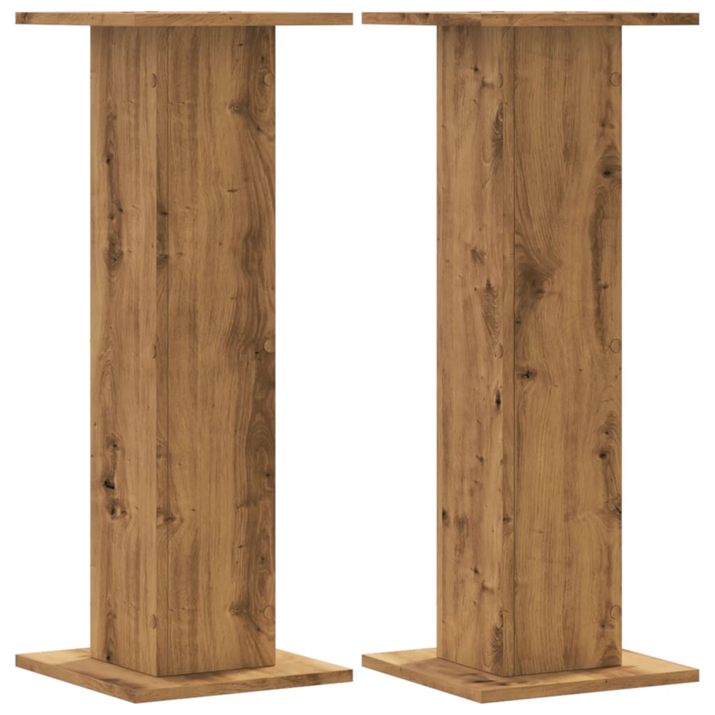 Stovai augalams, 2vnt., artisano ąžuolo, 30x30x80cm, mediena Stovai augalams, 2vnt., artisano ąžuolo, 30x30x80cm, mediena - Image 3
