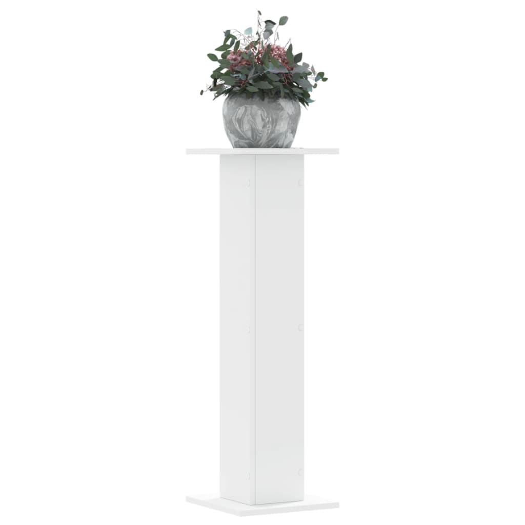Stovai augalams, 2vnt., balti, 30x30x95cm, apdirbta mediena Stovai augalams, 2vnt., balti, 30x30x95cm, apdirbta mediena - Image 2