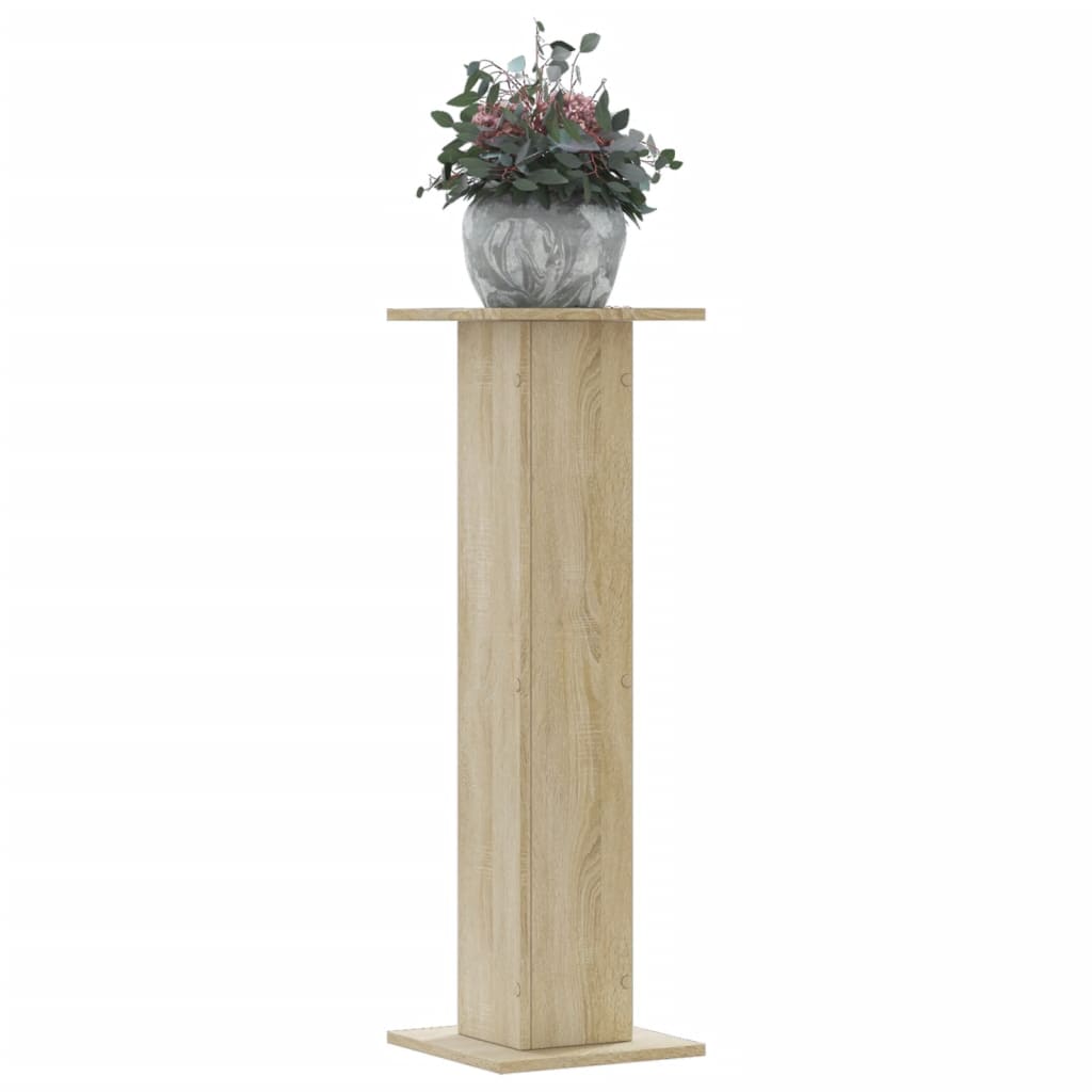 Stovai augalams, 2vnt., ąžuolo, 30x30x95cm, apdirbta mediena Stovai augalams, 2vnt., ąžuolo, 30x30x95cm, apdirbta mediena - Image 2