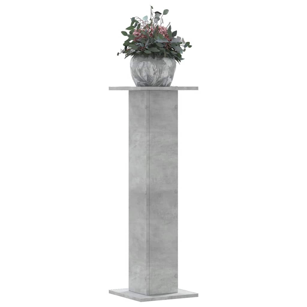 Stovai augalams, 2vnt., betono, 30x30x95cm, apdirbta mediena Stovai augalams, 2vnt., betono, 30x30x95cm, apdirbta mediena - Image 2
