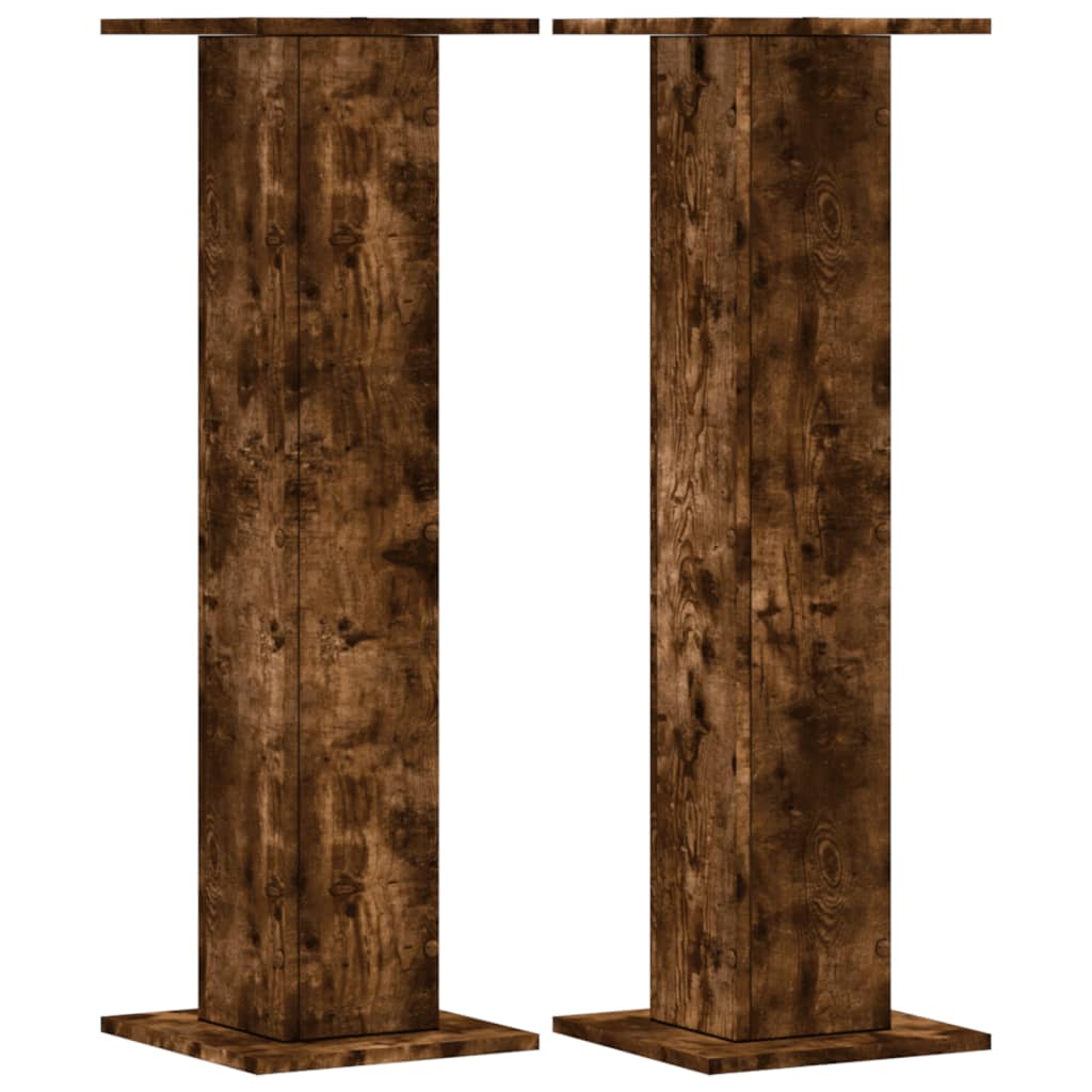 Stovai augalams, 2vnt., dūminiai, 30x30x95cm, apdirbta mediena Stovai augalams, 2vnt., dūminiai, 30x30x95cm, apdirbta mediena - Image 3