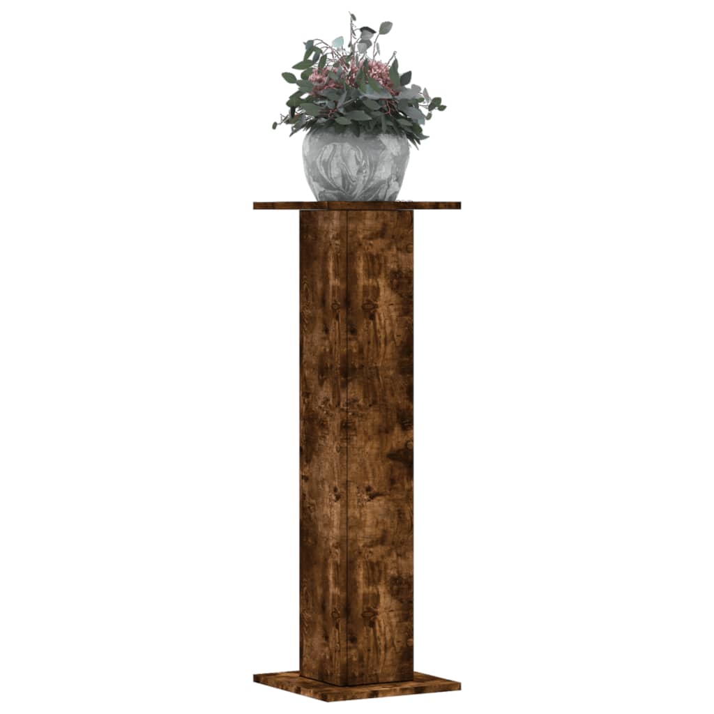 Stovai augalams, 2vnt., dūminiai, 30x30x95cm, apdirbta mediena Stovai augalams, 2vnt., dūminiai, 30x30x95cm, apdirbta mediena - Image 2
