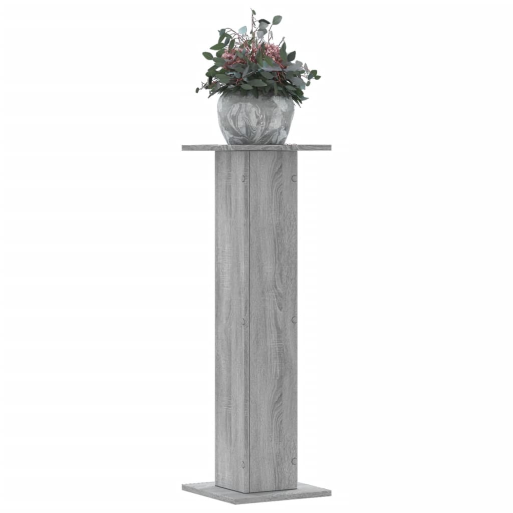 Stovai augalams, 2vnt., pilki ąžuolo, 30x30x95cm, mediena Stovai augalams, 2vnt., pilki ąžuolo, 30x30x95cm, mediena - Image 2