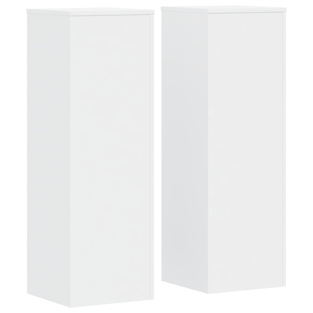 Stovai augalams, 2vnt., baltos spalvos, 33x33x100cm, mediena Stovai augalams, 2vnt., baltos spalvos, 33x33x100cm, mediena - Image 3