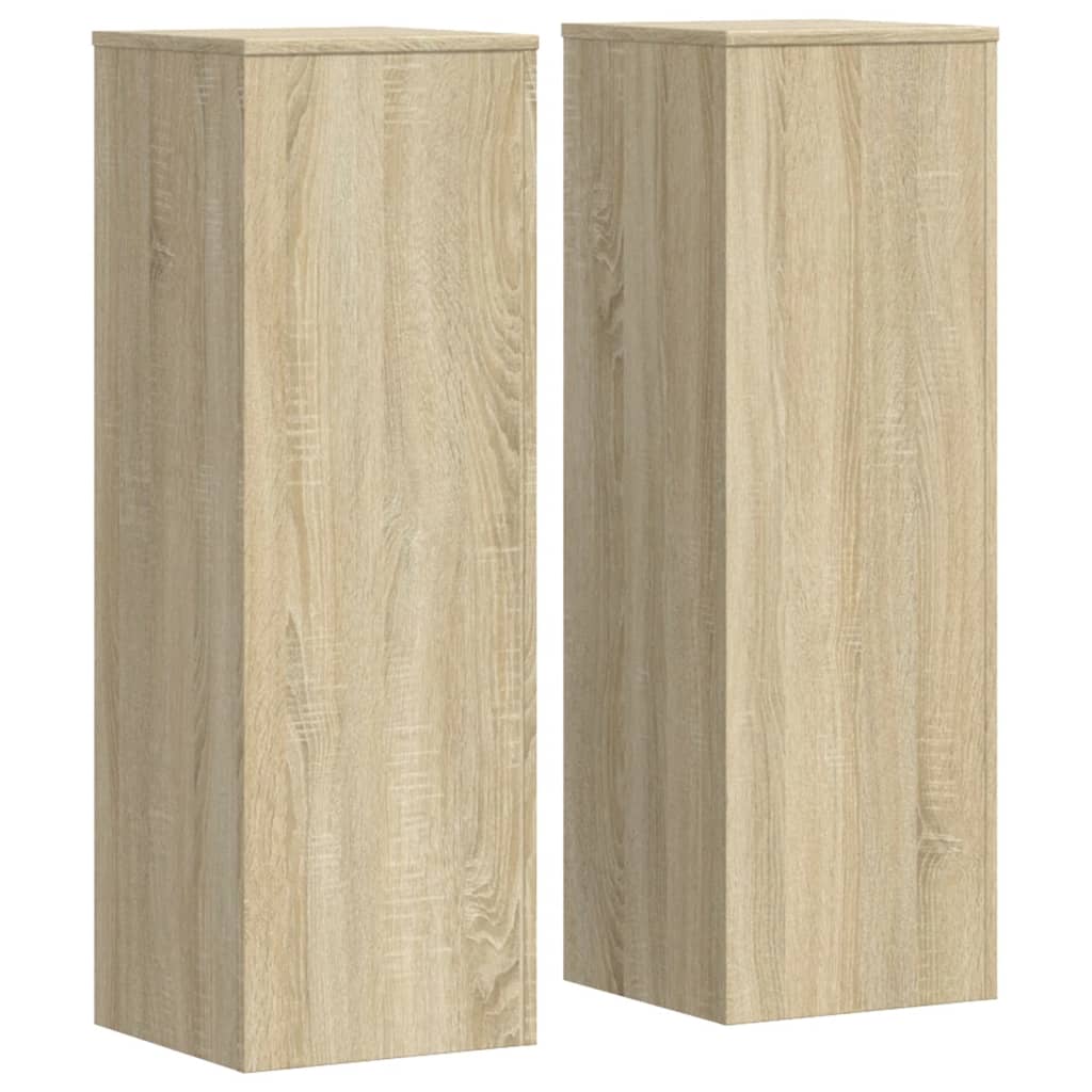 Stovai augalams, 2vnt., sonoma ąžuolo, 33x33x100cm, mediena Stovai augalams, 2vnt., sonoma ąžuolo, 33x33x100cm, mediena - Image 3