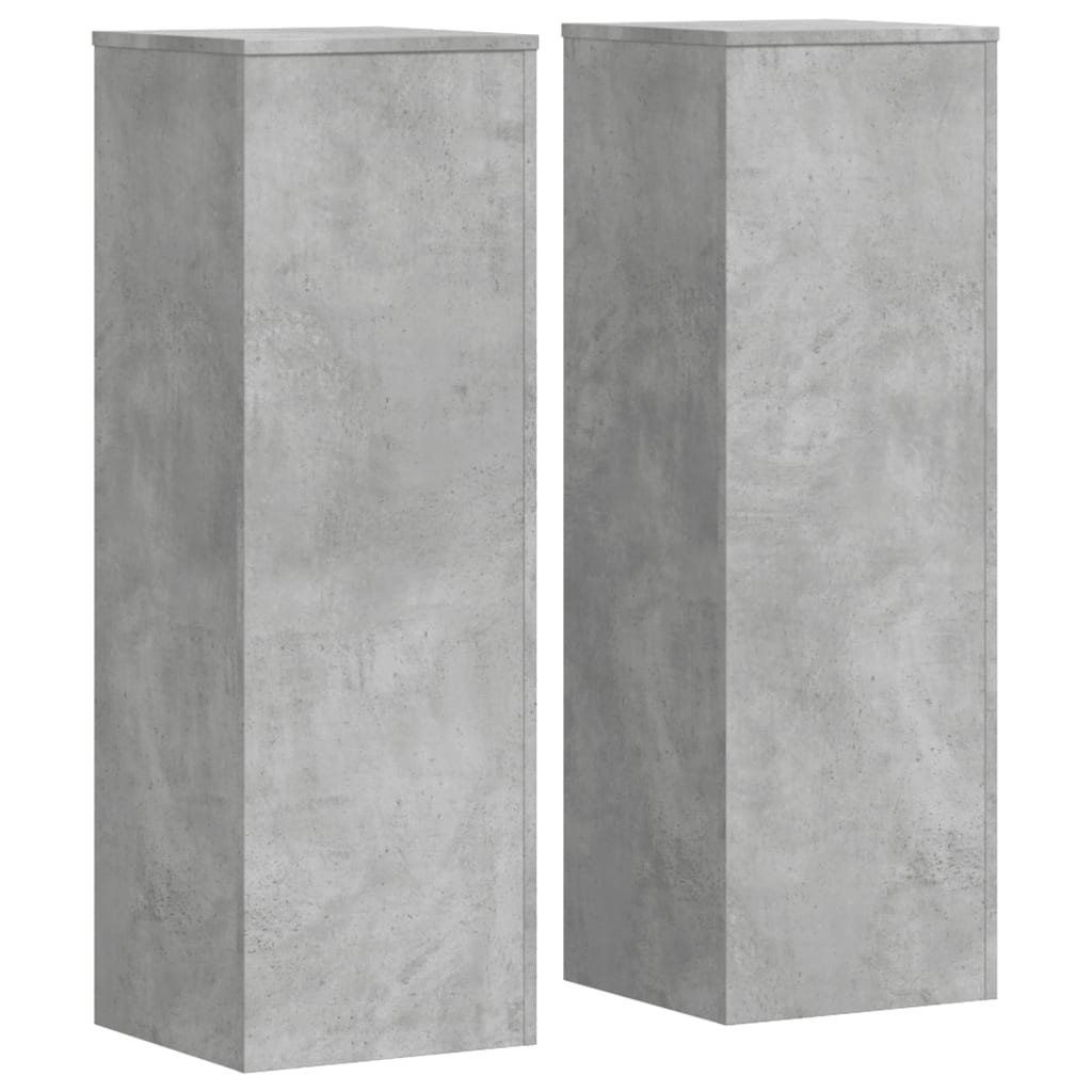 Stovai augalams, 2vnt., betono, 33x33x100cm, apdirbta mediena Stovai augalams, 2vnt., betono, 33x33x100cm, apdirbta mediena - Image 3