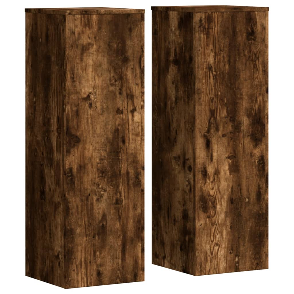 Stovai augalams, 2vnt., dūminiai, 33x33x100cm, mediena Stovai augalams, 2vnt., dūminiai, 33x33x100cm, mediena - Image 3