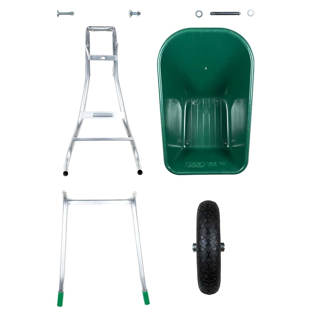 Wheelbarrow Green 90 L 150 kg Cinkuotas plienas ir plastikas Wheelbarrow Green 90 L 150 kg Cinkuotas plienas ir plastikas - Image 7