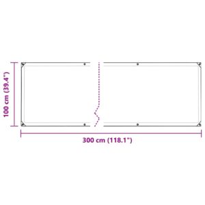 augalų danga su ąselėmis 1x3 m PVC