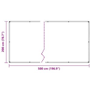 augalų danga su ąselėmis 2x5 m PVC