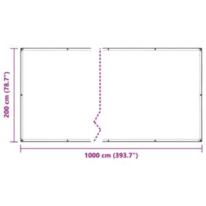 augalų danga su ąselėmis 2x10 m PVC