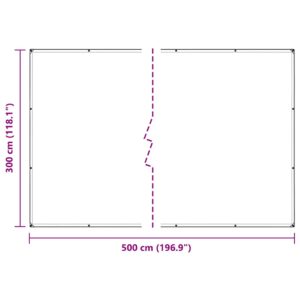 augalų danga su ąselėmis 3x5 m PVC