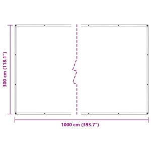 augalų danga su ąselėmis 3x10 m PVC