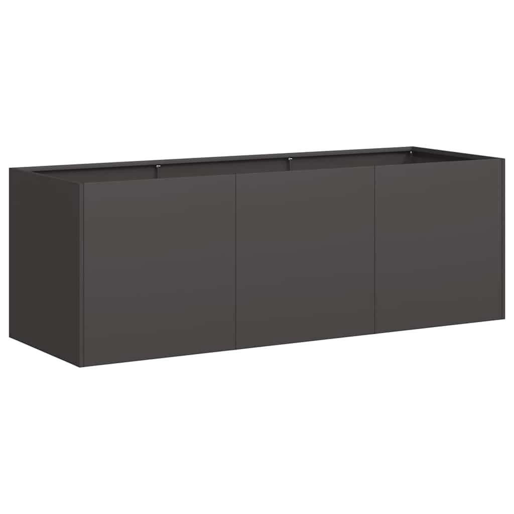 Vazonas, juodas, 120x40x40 cm, šaltai valcuotas plienas Vazonas, juodas, 120x40x40 cm, šaltai valcuotas plienas - Image 3