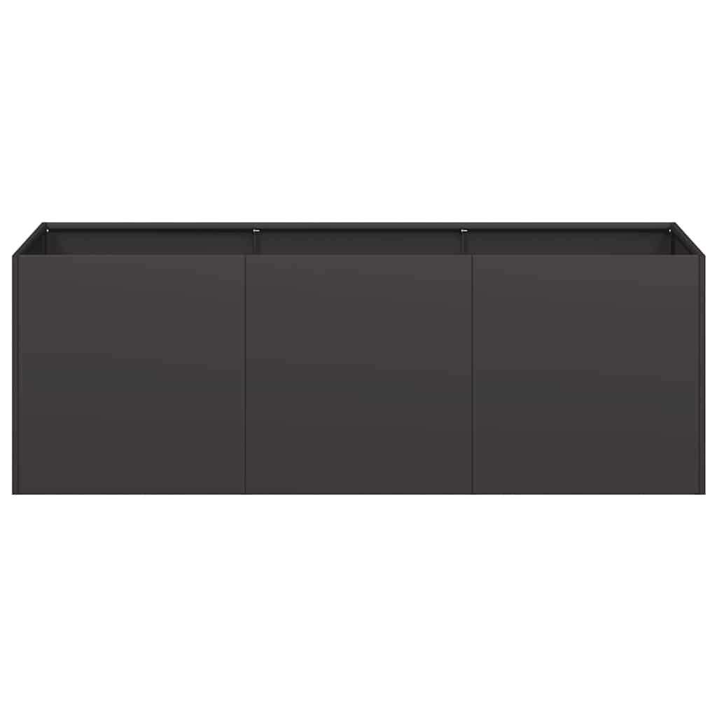 Vazonas, juodas, 120x40x40 cm, šaltai valcuotas plienas Vazonas, juodas, 120x40x40 cm, šaltai valcuotas plienas - Image 5