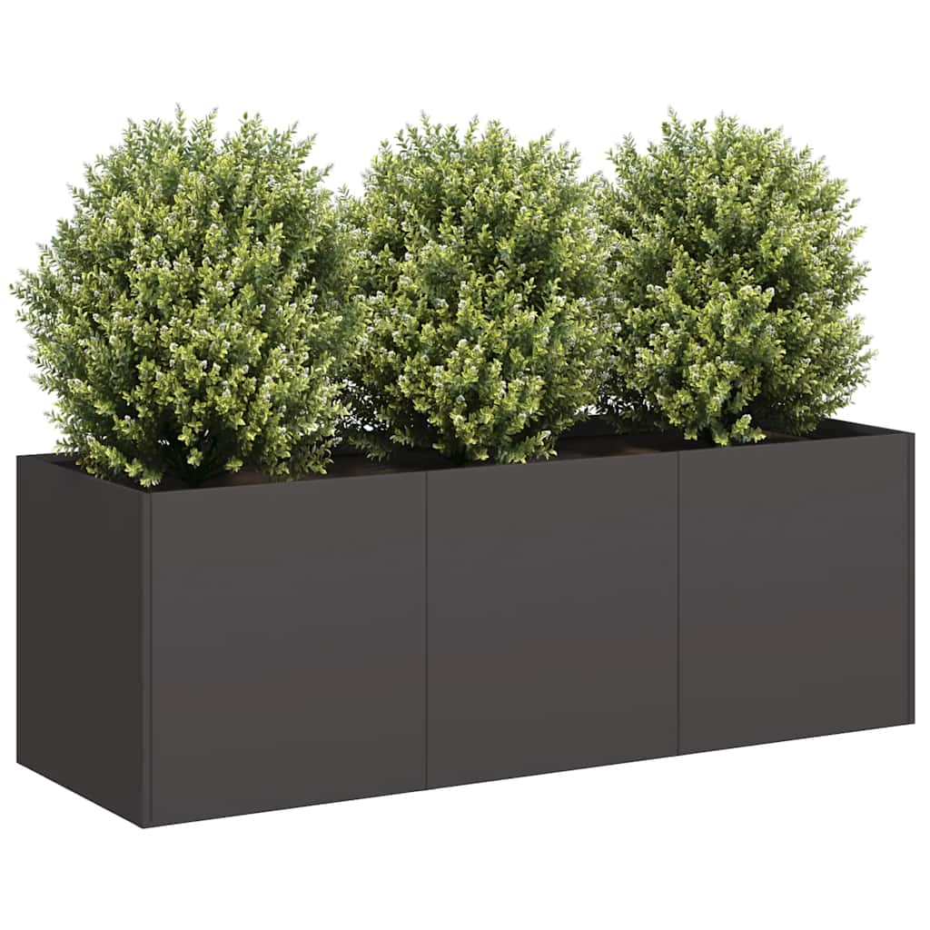 Vazonas, juodas, 120x40x40 cm, šaltai valcuotas plienas Vazonas, juodas, 120x40x40 cm, šaltai valcuotas plienas - Image 2