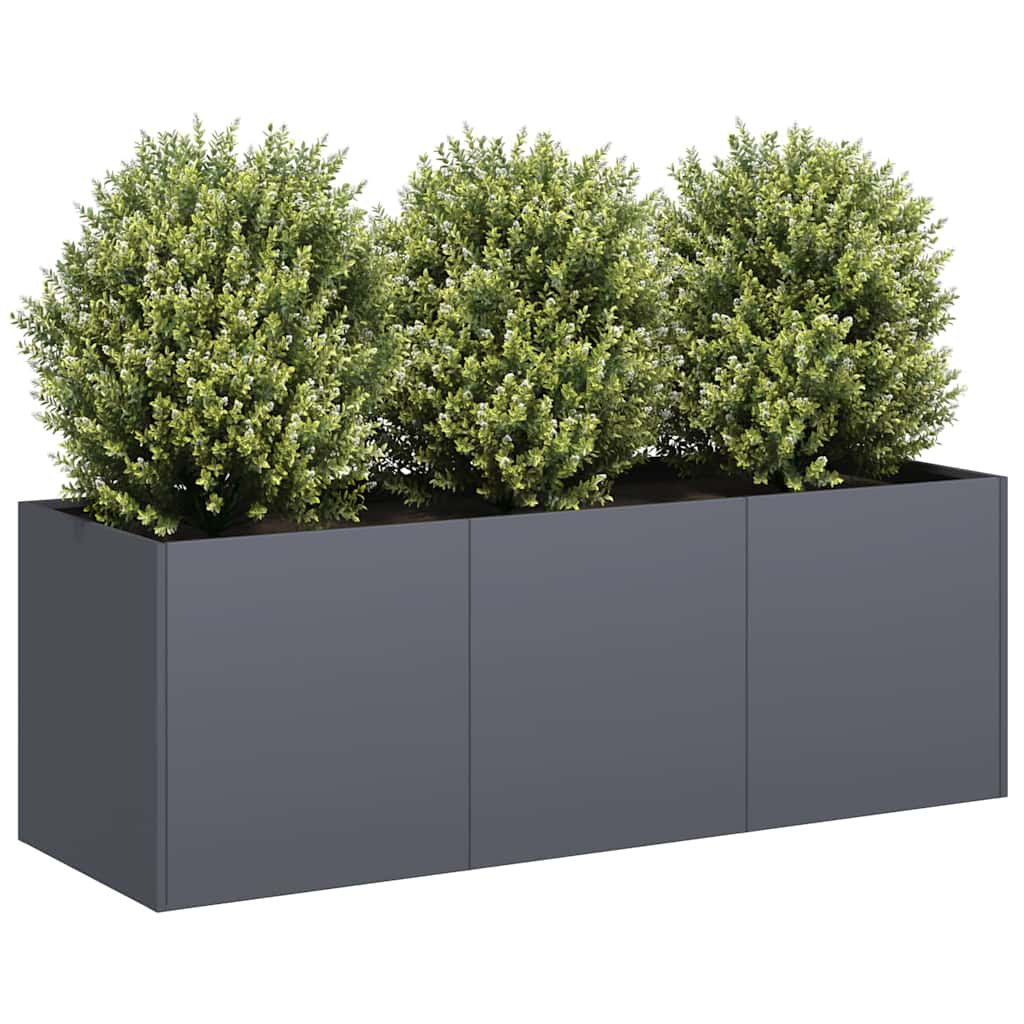 Vazonas, antracito spalvos, 120x40x40 cm, šaltai valcuotas plienas Vazonas, antracito spalvos, 120x40x40 cm, šaltai valcuotas plienas - Image 2