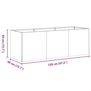 Lovelis, alyvuogių žalias, 120x40x40cm šaltai valcuotas plienas