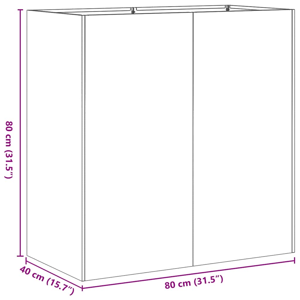 Lovelis, juodos spalvos, 80x40x80cm, šaltai valcuotas plienas Lovelis, juodos spalvos, 80x40x80cm, šaltai valcuotas plienas