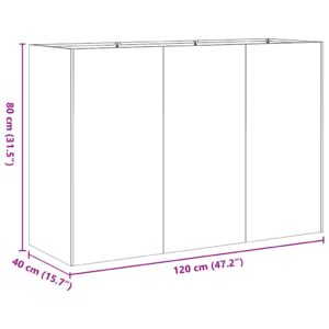 Lovelis, juodos spalvos, 120x40x80cm, šaltai valcuotas plienas