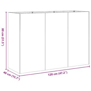 Lovelis, baltos spalvos, 120x40x80cm, šaltai valcuotas plienas