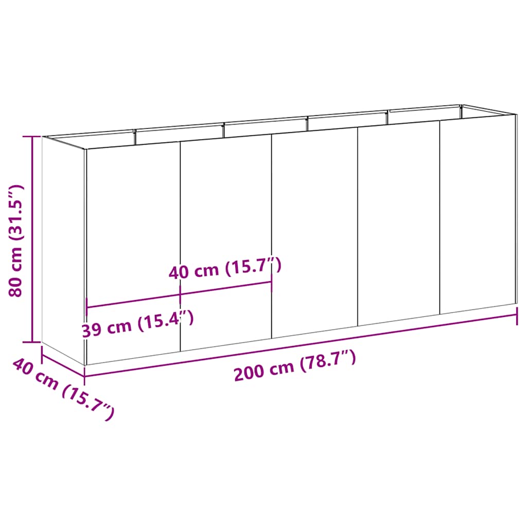 Lovelis, juodos spalvos, 200x40x80cm, šaltai valcuotas plienas Lovelis, juodos spalvos, 200x40x80cm, šaltai valcuotas plienas