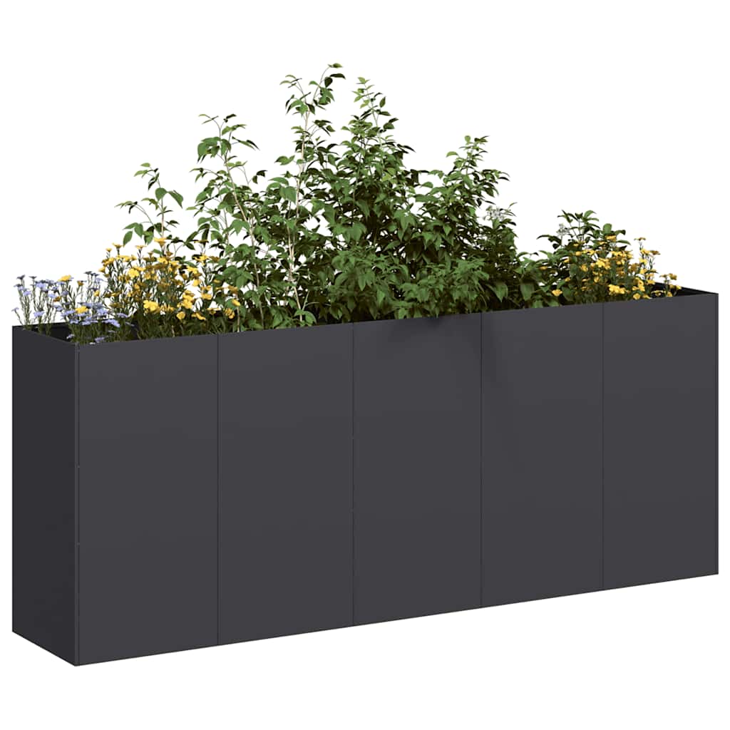 Lovelis, juodos spalvos, 200x40x80cm, šaltai valcuotas plienas Lovelis, juodos spalvos, 200x40x80cm, šaltai valcuotas plienas - Image 2