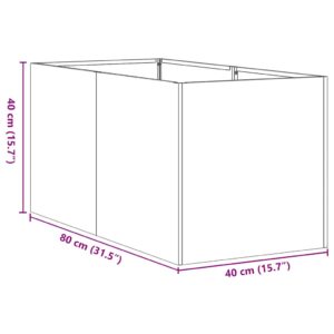 Lovelis, juodos spalvos, 40x80x40cm, šaltai valcuotas plienas